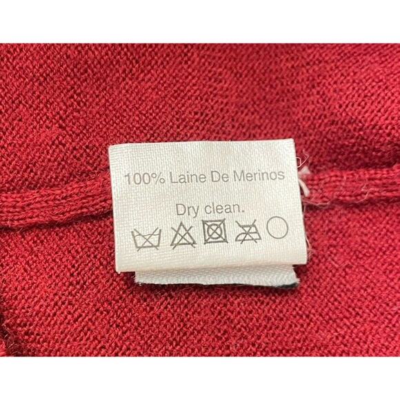 J Crew Woman’s Dark Cherry Merino Wool Crewneck Sweater Size XS RN77388 - Picture 4 of 5